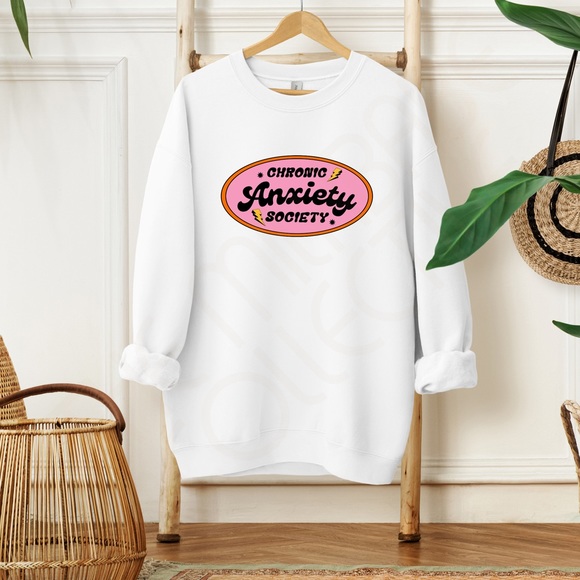 Chronic Anxiety Society Crewneck Sweatshirt - Picture 3 of 10